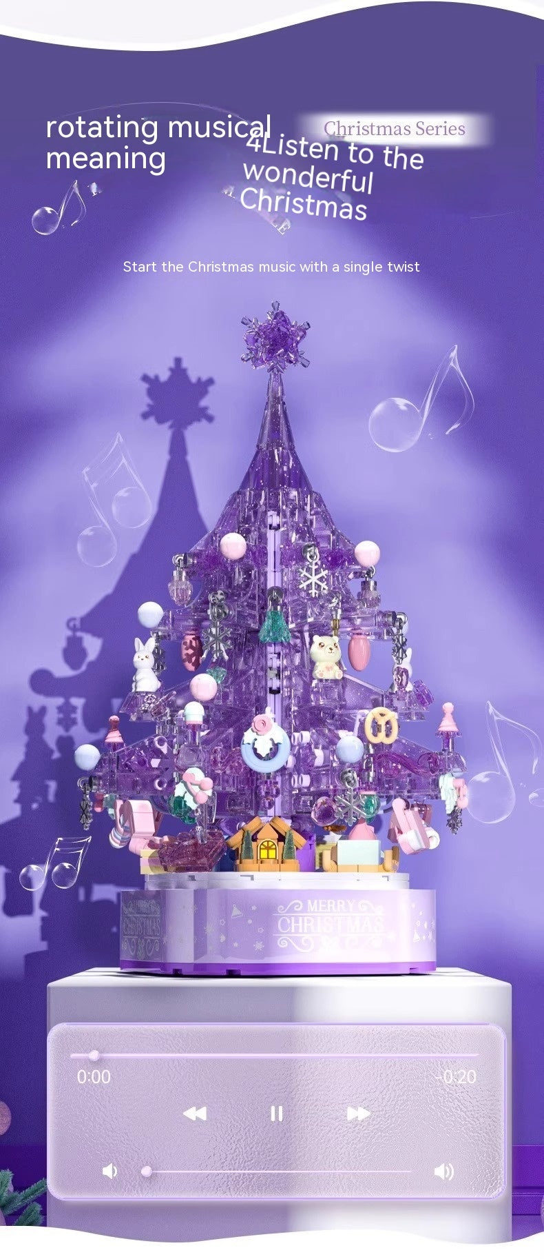 Small Particle Assembly Building Blocks Christmas Tree Puzzle Model