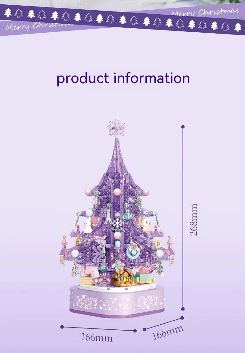 Small Particle Assembly Building Blocks Christmas Tree Puzzle Model