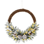 Dancer Snow Flocked Christmas Wreath