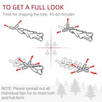 Blitzen 7.5ft LED Christmas tree – 500 warm white lights, 1188 tips, steel base, flame retardant branches for household safety – Christmas Mercantile