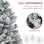 Blitzen artificial Christmas tree – sprayed with artificial snow for a wintry appearance, 1188 tips, sturdy steel base for stability