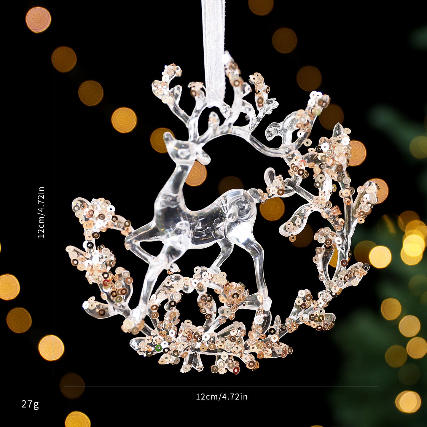 Blitzen sequined acrylic garland – drapes elegantly on Christmas trees or banisters