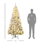 Blitzen winter wonderland tree – artificial snow spray adds wintry charm, warm white LED lights consume little energy and stay cool to touch