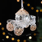 Clear acrylic Blitzen garland filled with shimmering sequins, perfect for Christmas trees and home decor