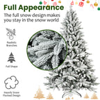 Comet 7ft snow Christmas tree – non-flammable material, easy assembly, full snow design with lifelike realistic branches – Christmas Mercantile

