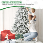 Comet environmentally safe Christmas tree – snow-flocked, realistic appearance, thicker branch design, perfect for home decor and Christmas trees