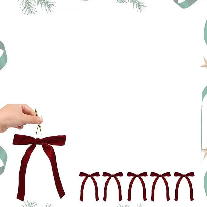 Comet luxury velvet ribbon – deep wine red bow for Christmas trees, mantels, and seasonal gift accents