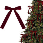 Comet Velvet Ribbons – wine red velvet bow for Christmas trees, soft and luxurious fabric – Christmas Mercantile