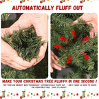 Cupid 9ft blue Christmas tree – PE/PVC mixed materials, memory wire and iron wire for durability and natural appearance