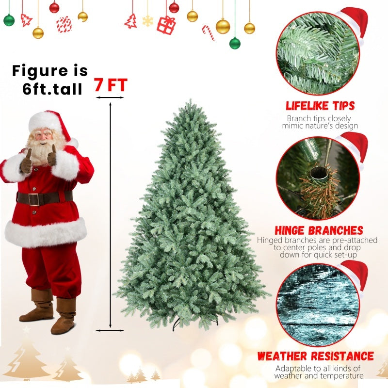 Cupid blue frost Christmas tree – memory wire + iron wire construction, weather-resistant, perfect for farmhouse and modern home decor – Christmas Mercantile