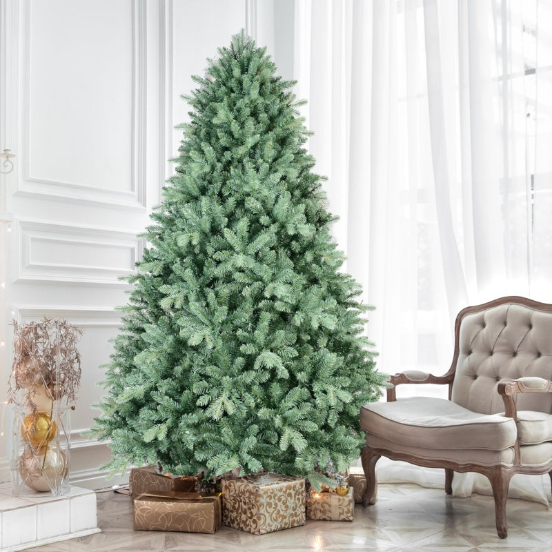 Cupid Christmas Tree – blue PE/PVC mixed tree available from 4 to 9ft tall with up to 4368 lifelike tips and memory wire – Christmas Mercantile