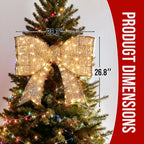 Cupid easy-assembly bowknot – pre-installed lights, simply connect wires and plug in, ideal for Christmas trees, porches, and living room walls