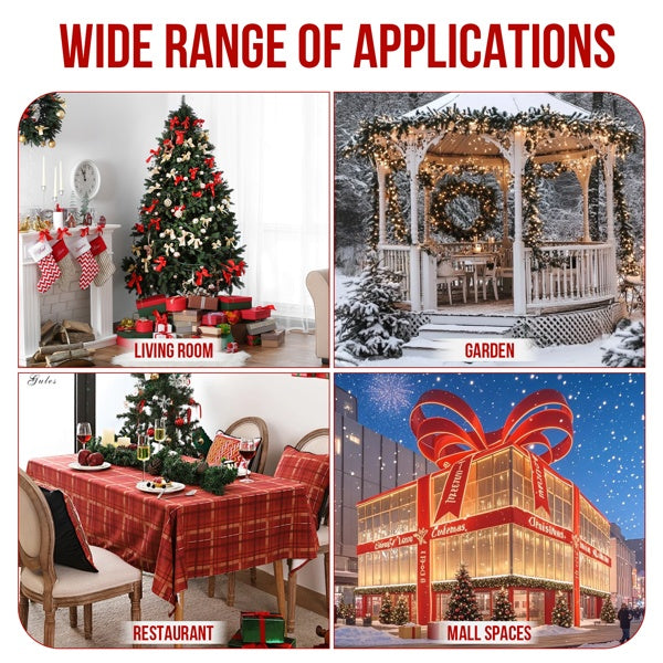 Cupid outdoor Christmas bow – eye-catching pre-lit bowknot for gate, garage, or exterior walls, collapsible and weather-resistant