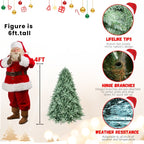 Cupid PE/PVC mixed tree – up to 9ft height, 4368 tips, hinge branches that lock into place for quick assembly – Christmas Mercantile