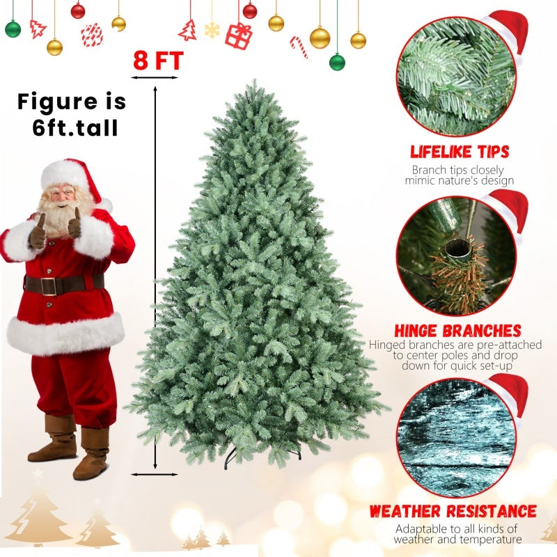 Cupid premium hybrid tree – blue PE/PVC with 4368 lifelike tips, durable materials for many seasons of Christmas decorations