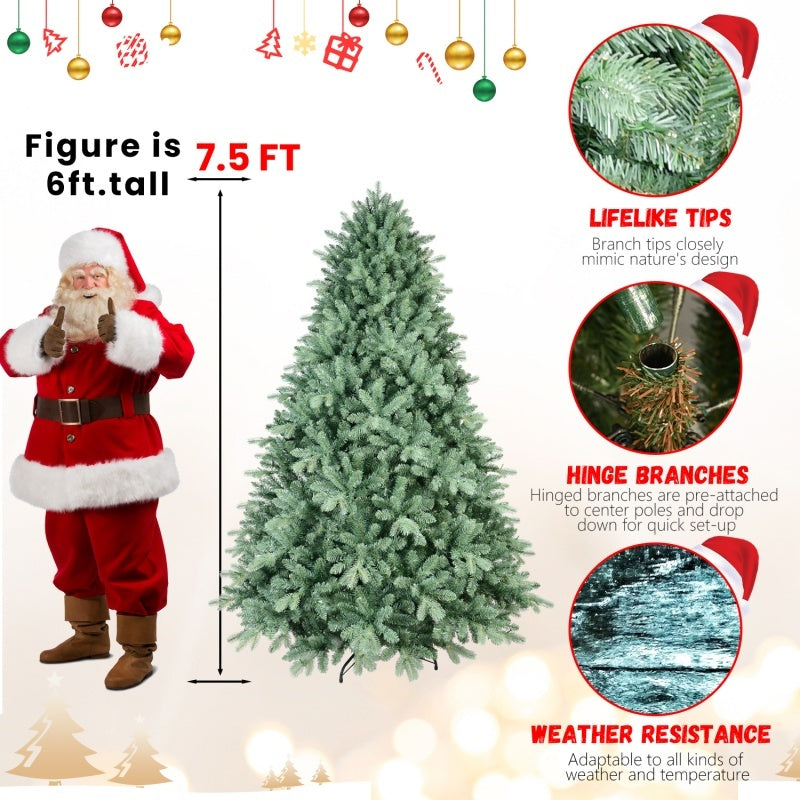 Cupid quick-setup Christmas tree – blue hinge branches with memory wire, easy to assemble and store, ideal for Christmas trees and home decor – Christmas Mercantile