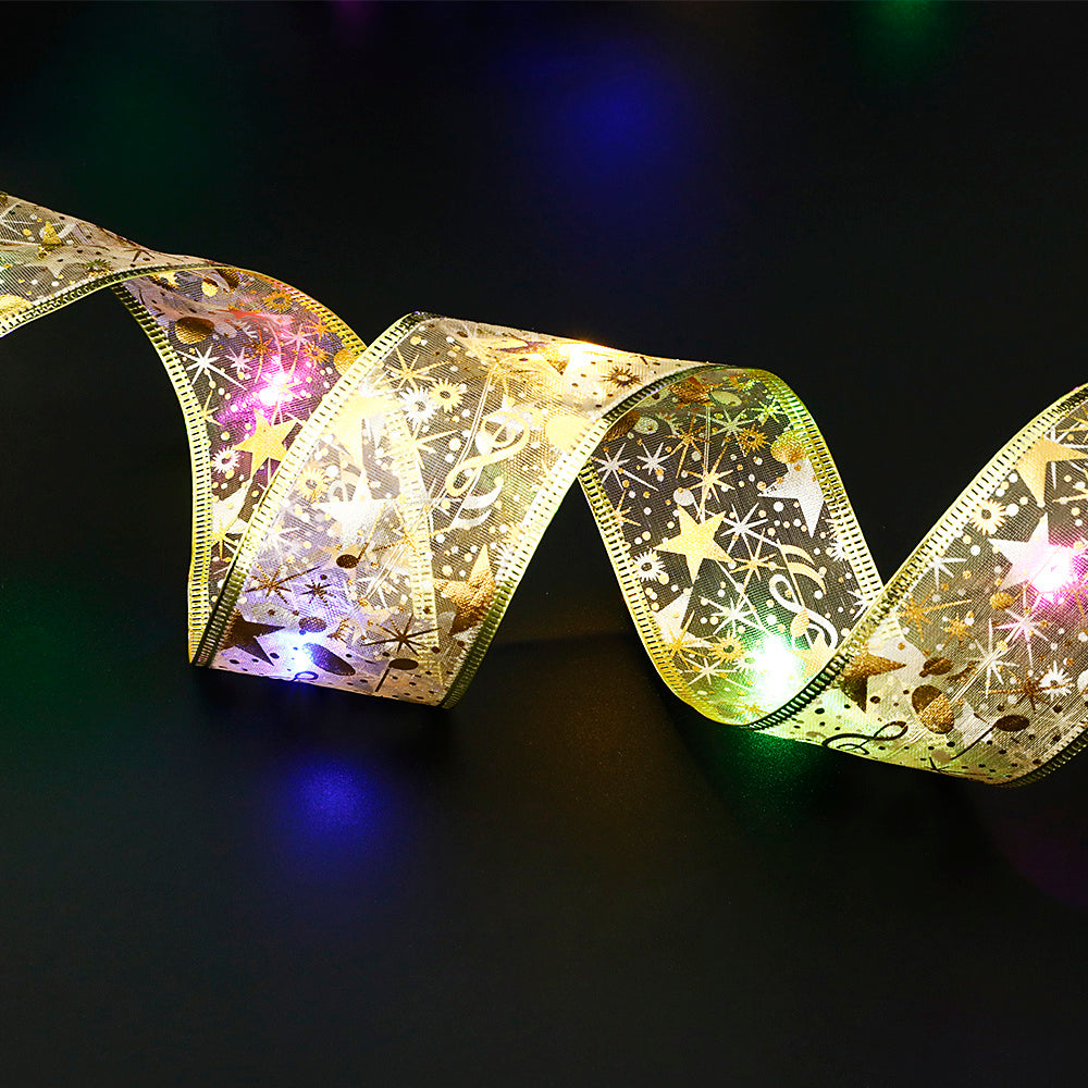 Dasher holiday string lights – ribbon design with bright colorful LEDs, easy to shape and drape for creative Christmas decorations