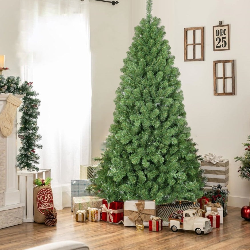 Dasher Christmas Tree – memory wire technology for automatic fluffing, easy assembly, thicker design for realistic appearance – Christmas Mercantile