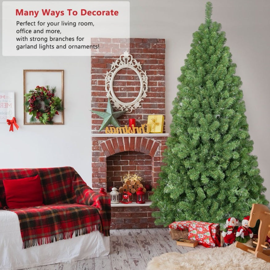 Dasher premium Christmas tree – fireproof PVC, strong branches hold lights and garlands, robot welding ensures lasting quality – Christmas Mercantile