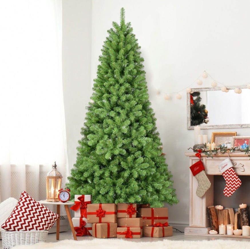 Dasher quick-setup Christmas tree – automatic fluffing with memory wire technology, realistic design, perfect for home decor and Christmas trees