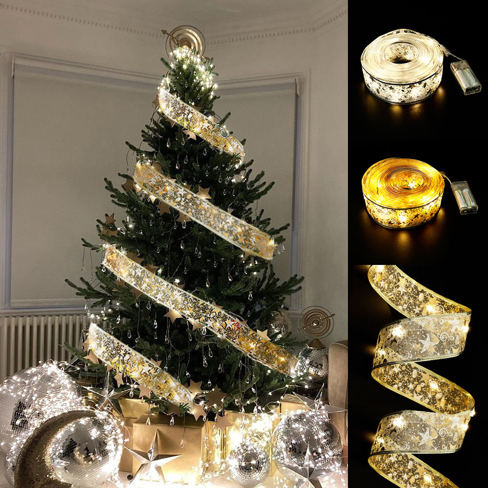 Dasher String Christmas Lights – colorful LED ribbon lights made of soft cloth material, 5cm width – Christmas Mercantile