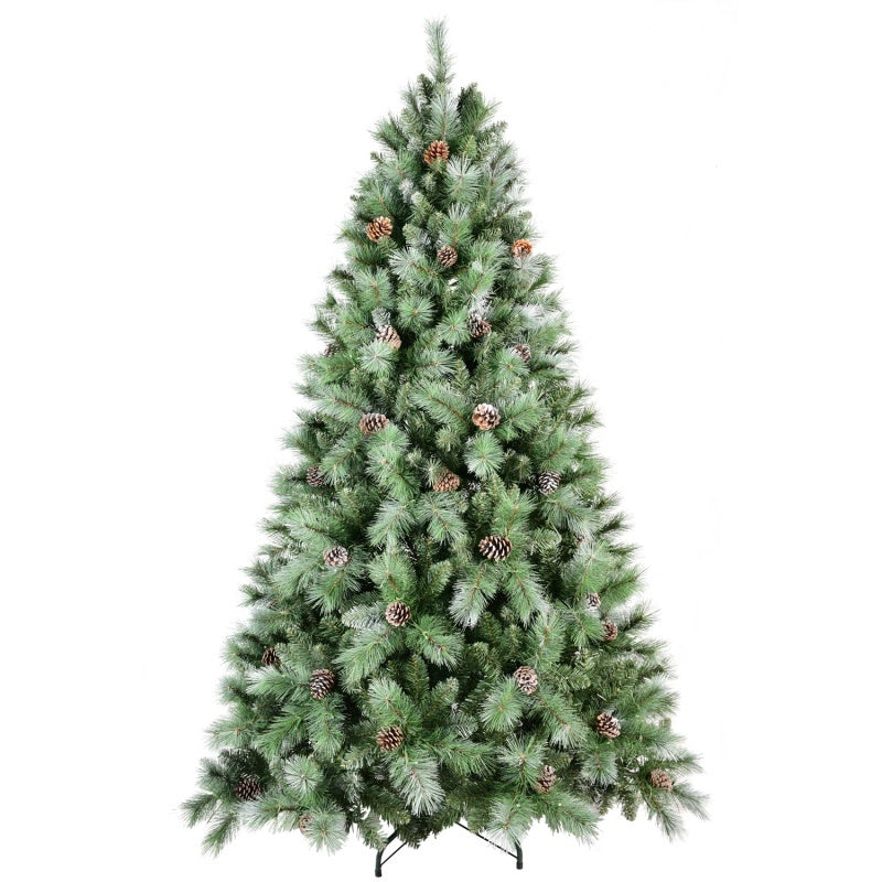 Donner hybrid Christmas tree – PVC hard needle construction, metal foldable base, hinge branches for quick and easy assembly – Christmas Mercantile