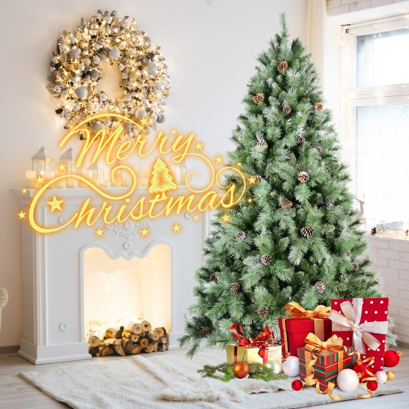 Donner pine cone Christmas tree – 51 to 122 pine cone pieces depending on size, hinge branches, lifelike tips for natural appearance
