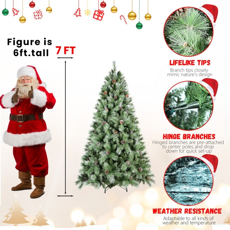 Donner realistic PVC Christmas tree – pine cone decorations, weather-resistant, lifelike tips, perfect for Christmas trees and home decor – Christmas Mercantile