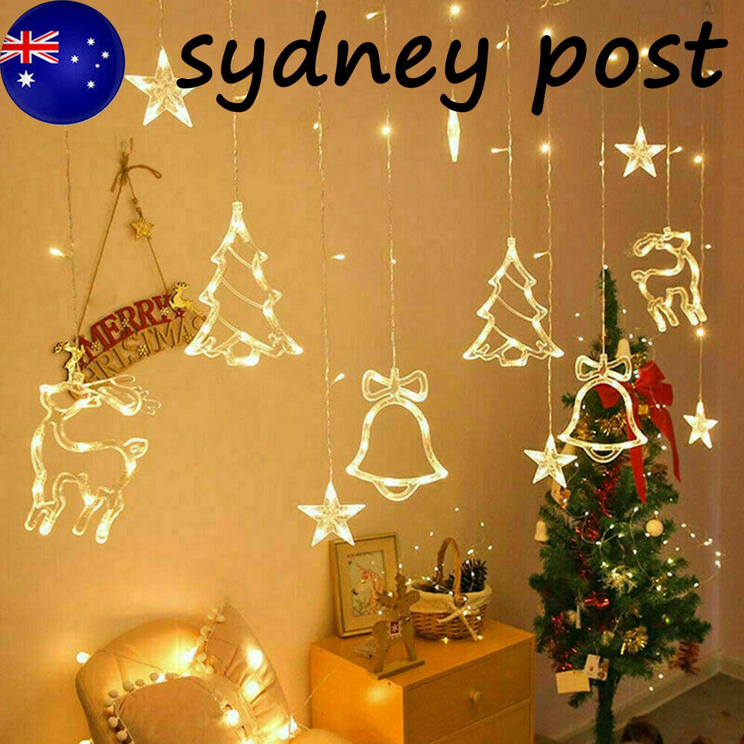 LED fairy window curtain – star lights for holiday decorations, concerts, fashion shows, and dance halls – Christmas Mercantile

