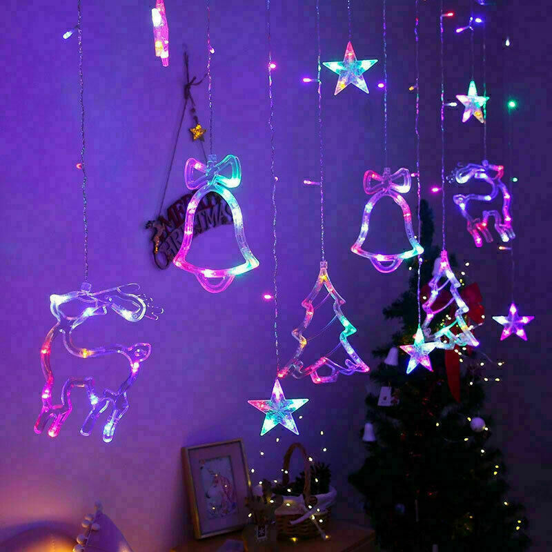 LED star light curtain – battery or USB powered, warm white or colorful options, creating magical ambiance for any celebration