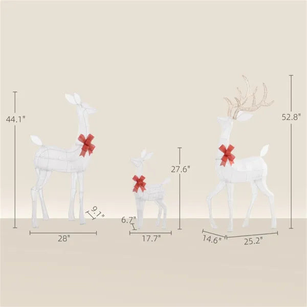 Lighted Prancer Dancer Comet outdoor reindeer family – full Christmas Mercantile collection for festive Christmas trees and lawn displays