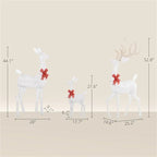 Lighted Prancer Dancer Comet outdoor reindeer family – full Christmas Mercantile collection for festive Christmas trees and lawn displays