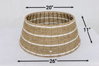 Noelle seagrass tree collar – handwoven natural fibers with crisp white paper rope accents, perfect for farmhouse and coastal home decor