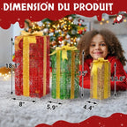 Prancer outdoor indoor gift decor – weather-resistant lighted boxes with ground stakes, easy assembly, and nesting storage for compact off-season keeping – Christmas Mercantile

