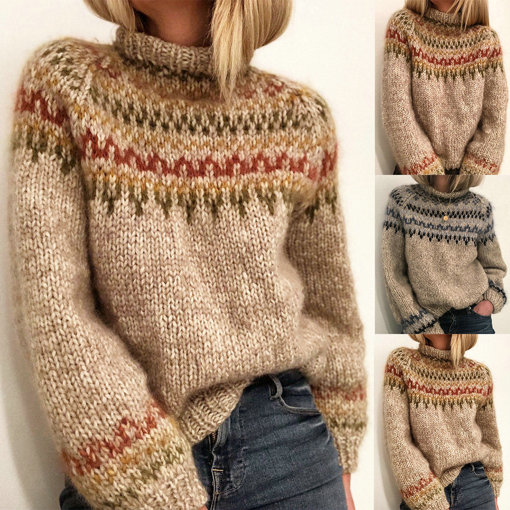Prancer Christmas Sweater for women – sweet thick woolen sweater featuring Prancer reindeer design – Christmas Mercantile