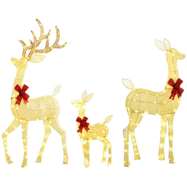 Reindeer family silhouette lights – outdoor Christmas decorations that bring magic to your yard, porch, or garden – Christmas Mercantile