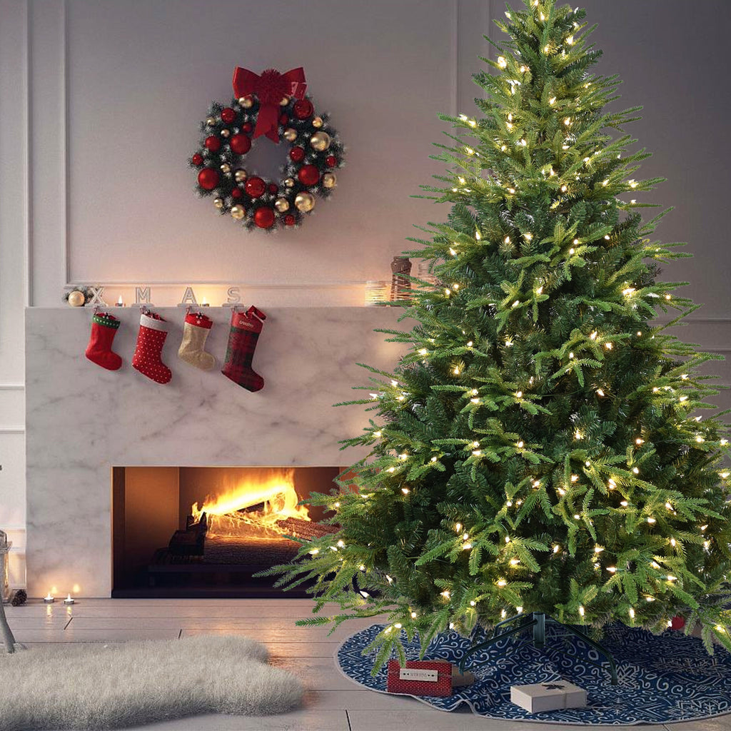 Rudolph Christmas Tree – hybrid automatic tree available from 4 to 9ft tall with up to 700 UL lights and 5060 tips – Christmas Mercantile