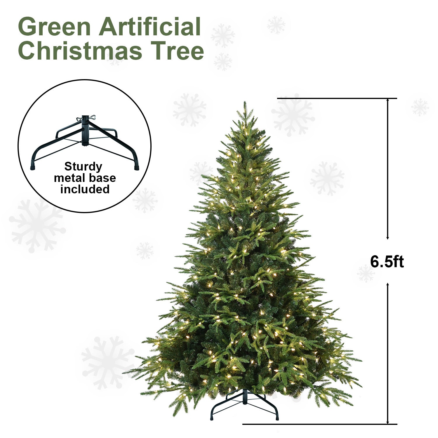 Rudolph 4 to 9ft holiday tree – 700 warm white UL lights, 5060 tips, durable hardware pole and stand for lasting stability – Christmas Mercantile