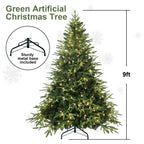 Rudolph 9ft artificial Christmas tree – UL lights, sturdy hardware stand, hybrid automatic design for effortless assembly