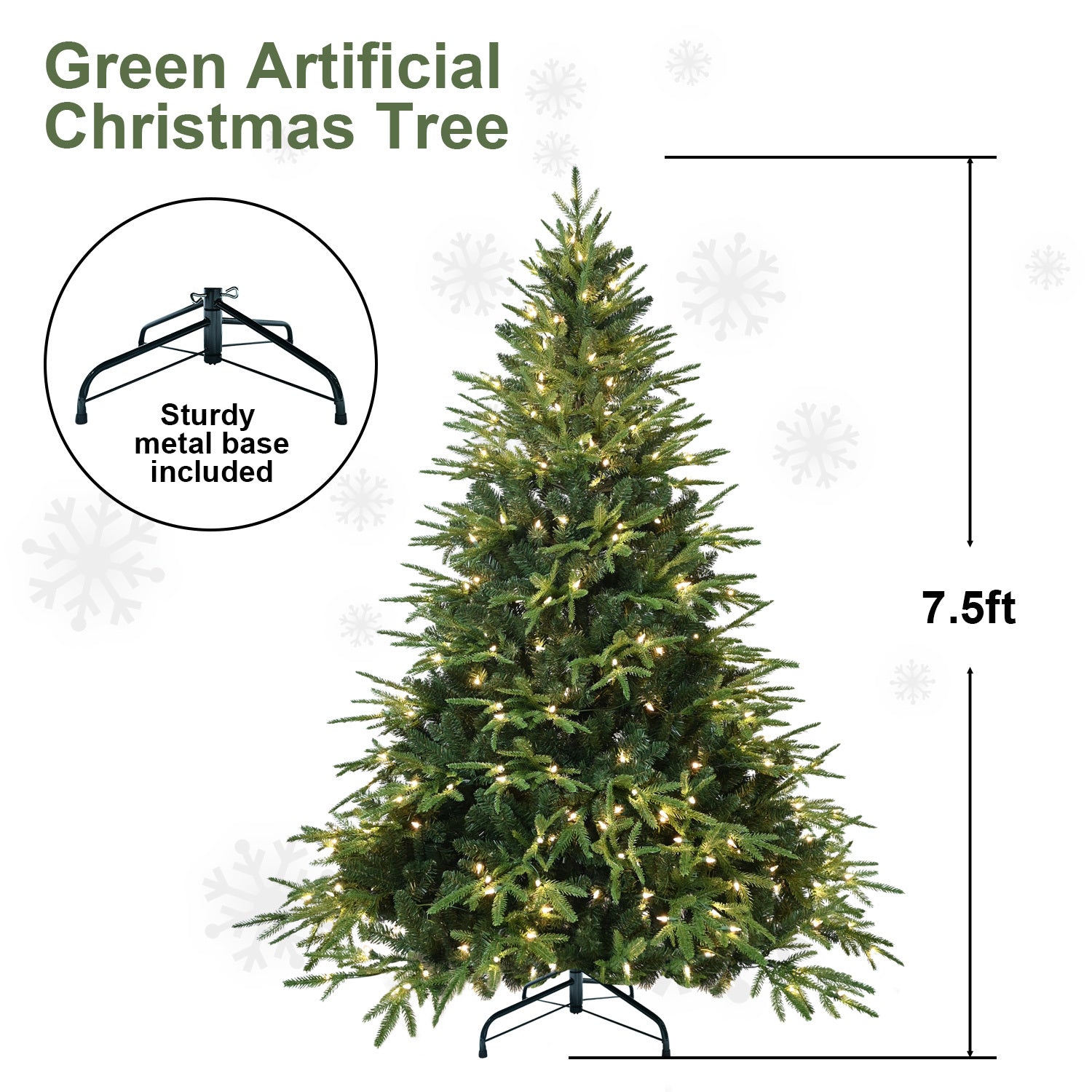 Rudolph easy-install Christmas tree – 5060 tips, UL-certified lights, hybrid automatic design, quick storage for year-round convenience