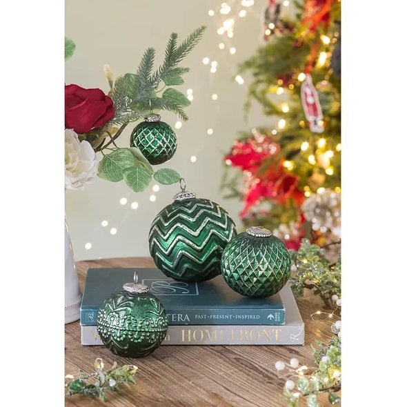 Vixen eye-catching ornament – glass with aluminum finish, enhances Christmas trees and seasonal displays beautifully

