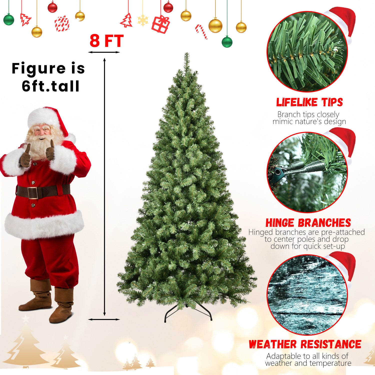 PE, PVC, Green Christmas Tree, Christmas Decorations