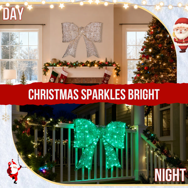 Blitzen Outdoor Ligthed Christmas Bownot