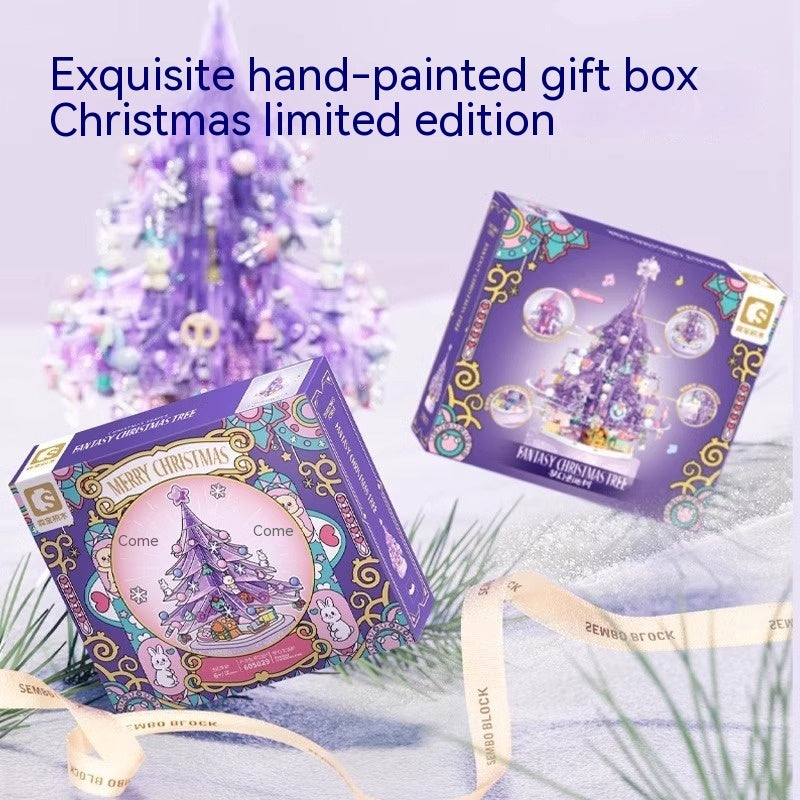 Small Particle Assembly Building Blocks Christmas Tree Puzzle Model