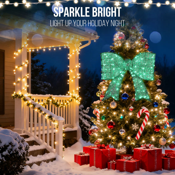 Blitzen Outdoor Ligthed Christmas Bownot